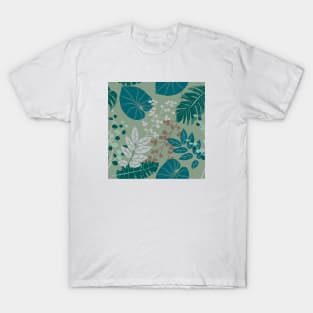 Tropical Leaves - Earthy Colors T-Shirt